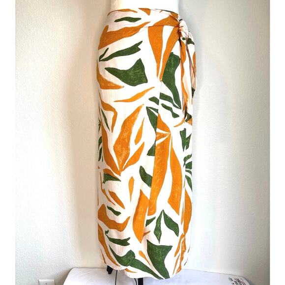 Vici Rainforest Printed Wrap Midi Skirt Size Small - Picture 9 of 12